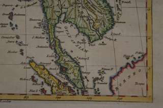 INDIA CEYLON NEPAL TIBET CHINA SIAM THAILAND ENGRAVING MAP BANKES 1790 
