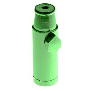  Green metal snuff bullet snorter sniffer 