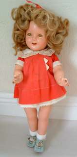 1930s IDEAL SHIRLEY TEMPLE DOLL NICE CONDITION 18 INCH  