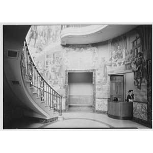   , New York. Entrance lobby with receptionist 1943