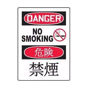  ENGLISH/JAPANESE DANGER NO SMOKING (W/GRAPHIC) Dura Aluma 