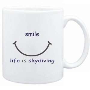  Mug White  SMILE  LIFE IS Skydiving  Sports Sports 