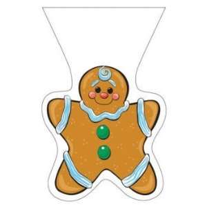  Gingerbread Man Shaped Cello Treat Bags 20 Per Pack Toys 