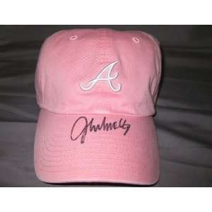  John Smoltz Autographed/Hand Signed Atlanta Braves Pink 