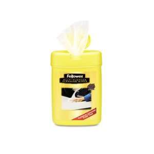 Fellowes 99705   Multipurpose Cleaning Wet Wipes, Cloth, 6 x 9, 65/Tub