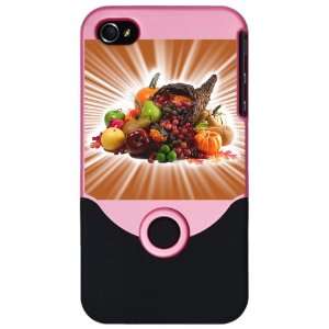  iPhone 4 or 4S Slider Case Pink Thanksgiving Cornucopia 