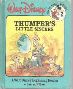 WALT DISNEY~#2~THUMPERS SISTERS~HB BOOK~1986~  