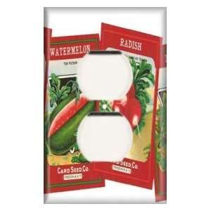   Duplex Outlet Plate   Radish and Watermelon Seeds