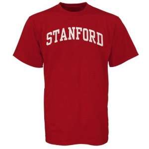  Stanford Cardinal Red Vertical Arch T shirt Sports 