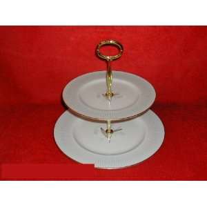 Noritake Clinton #181387 Hostess Tray 2 Tier  Kitchen 