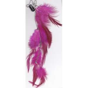  Hair Feather Extension Clip in   Pink Feathers Everything 