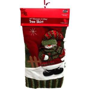  Red and Green Snowman Tree Skirt 