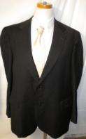 HART SCHAFFNER MARX Brown Striped 2 Button Suit 46 L  