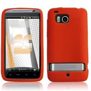  Red Gel Skin Case for HTC ThunderBolt Cell Phones 