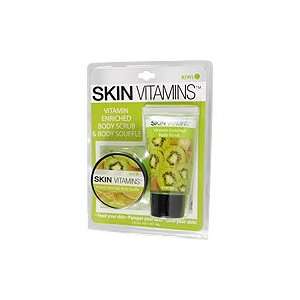  Skin Vitamins Kiwi Body Scrub & Souffle   2 pk Health 