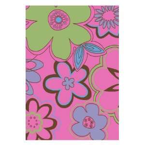  Istanbul Groovy Flowers 3 4 x 5 pink Area Rug
