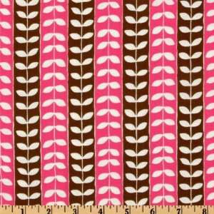  44 Wide Mingle Leaf Vines Primrose Pink Fabric By The 