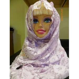   New ladies stretchy lace Head shawl neck Scarf Hijab 