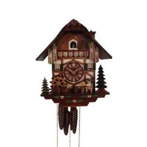  Cuckoo Clock Black Forest house with moving beer drinker 