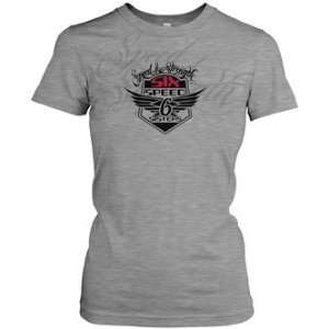 Speed and Strength Womens Six Speed Sisters T Shirt   Small/Heather 