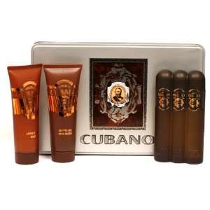 CUBANO COPPER Cologne. 3 PC. GIFT SET ( EAU DE TOILETTE SPRAY 4.0 oz 