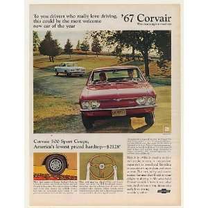  1967 Chevy Corvair 500 Sport Coupe Lowest Priced Print Ad 