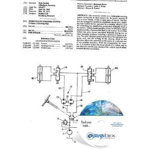    NEW Patent CD for HYDROSTATIC STEERING SYSTEM 