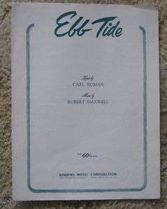 Ebb Tide ~Carol Sigman Robert Maxwell Sheet Music 1933  