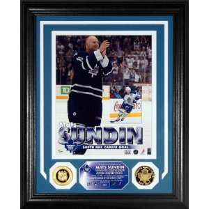  Mats Sundin 500th Goal Photomint with 2 Gold Coins Sports 