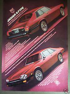 1977 Jaguar S Type XJ S Classic red vintage car ad  