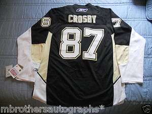 SIDNEY CROSBY signed PITTSBURGH PENGUINS Jersey COA PROOF Reebok Home 