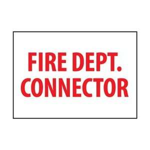 Fl202P   Fire Department Connector, 7 X 10, Pressure Sensitive Vinyl 
