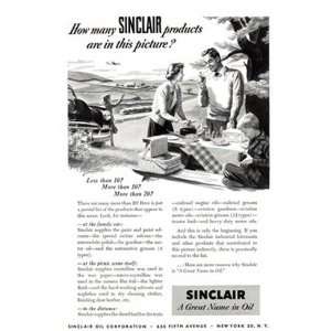  Print Ad 1950 Sinclair Oil How many Sinclair products 