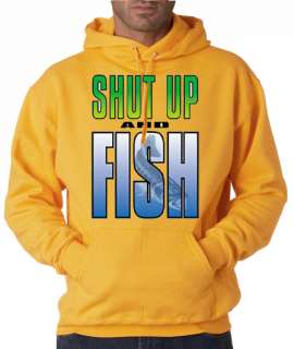 Shut Up And Fish Funny 50/50 Pullover Hoodie  