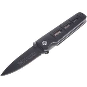 Cool Metal Knife with Clip   Black