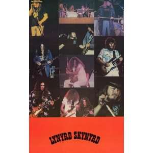  Lynyrd Skynyrd   Live Band   Collage   orig 80s 24x36 
