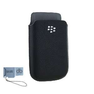 BlackBerry Leather Pocket for RIM BB 9810 Torch, Black + DBRoth Micro 