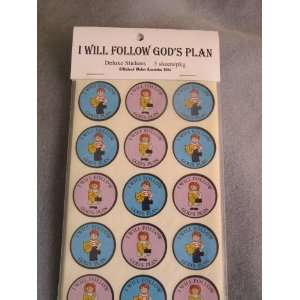  I will follow Gods plan, stickers Toys & Games