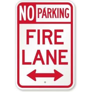 Colorado Fire Lane (with Bidirectional Arrow) Diamond Grade Sign, 18 