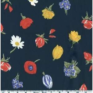  45 Wide Silkies Sheryl Navy Blue Fabric By The Yard 