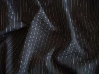 1m+ Black Stretch Pinstripe Ladies Trouser Fabric  