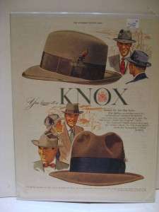 Vintage 1950s Knox Hat Magazine Ads  