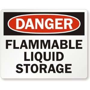  Danger  Flammable Liquid Storage Aluminum Sign, 48 x 36 