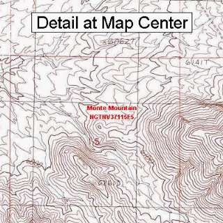  USGS Topographic Quadrangle Map   Monte Mountain, Nevada 