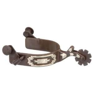   Star Navajo Overlay Spurs   Antique Brown   Youth