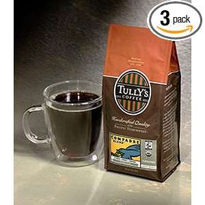 Tullys Coffee Certified Organic Compadre Blend, Ground , 12 Ounce 