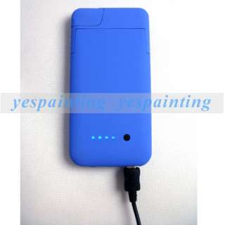   External Backup Battery Charger Case Cover for iPhone 4 4G 4S Blue