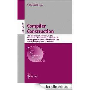Compiler Construction 12th International Conference, CC 2003, Held as 