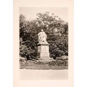  1902 Photogravure Franz Schubert Music Composer Statue 