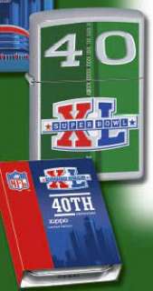 Zippo Lighter # 21134 NFL Superbowl XL 40th Anniversary  